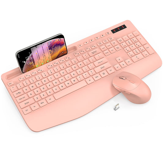 Wagpak Wireless Keyboard & Mouse Combo for Computer,Laptop,Pink