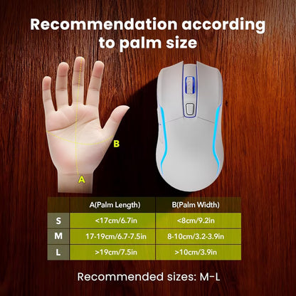 Rechargeable Backlit Wireless Keyboard and Mouse Combo, Ergonomic with Wrist Rest & Phone Holder, Silent for Windows/Mac/Chrome OS - Cloud White