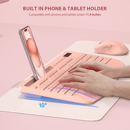 Wagpak Wireless Keyboard & Mouse Combo for Computer,Laptop,Pink