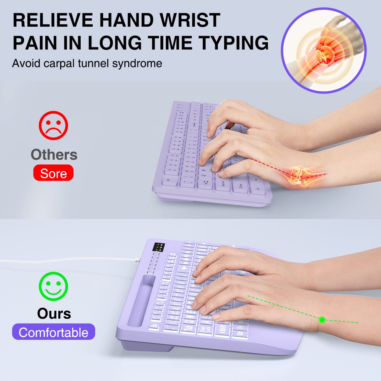 Wired Keyboard Purple