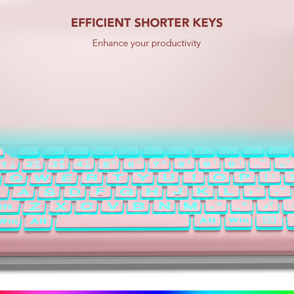 Wagpak Large Print Backlit Keyboard - Wired USB Lighted Computer Keyboard for Laptops,Pink