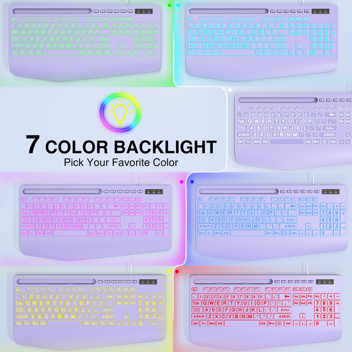Wired Keyboard Purple